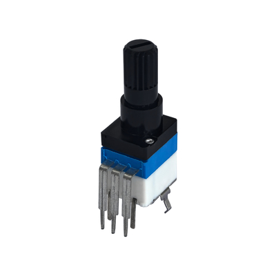 Industrial Grade Knurled Shaft Rotary Potentiometer Device with PCB Lug Terminal